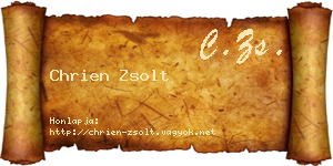Chrien Zsolt névjegykártya